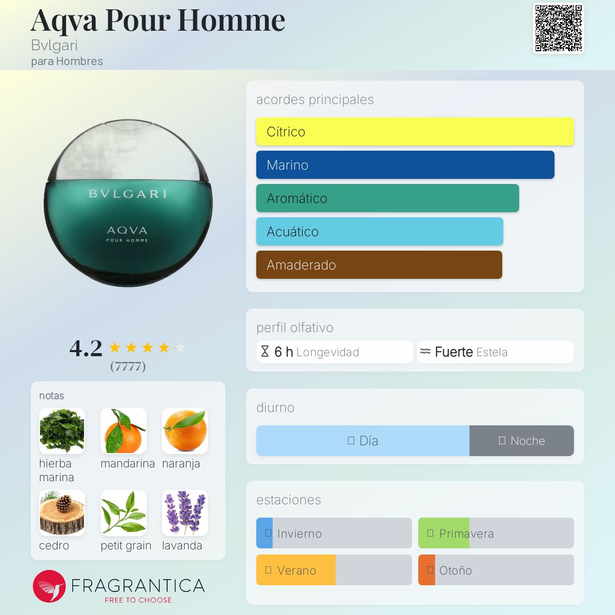 Aqva Pour Homme Bvlgari Descriptiva