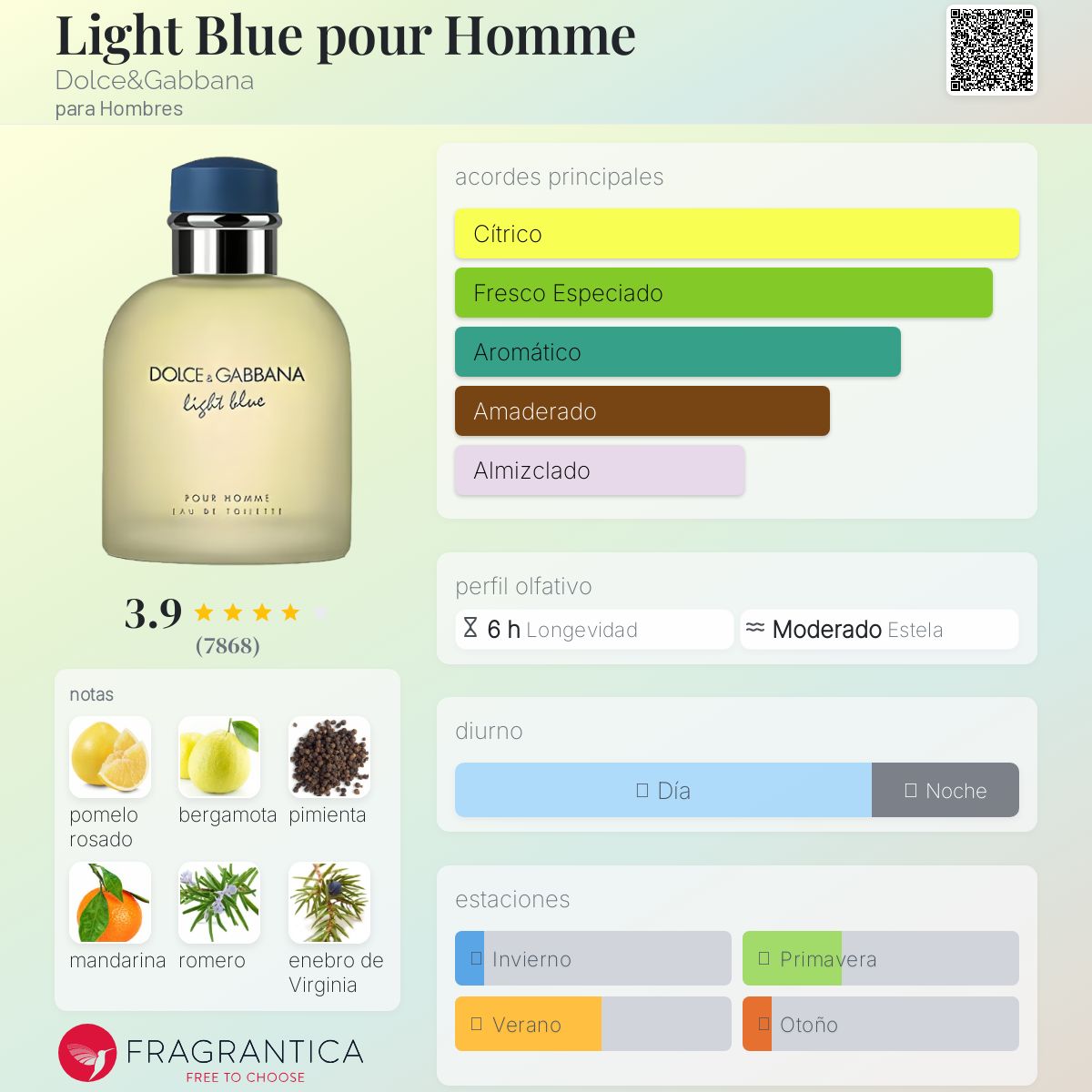 Light Blue pour Homme Dolce&Gabbana Descriptiva