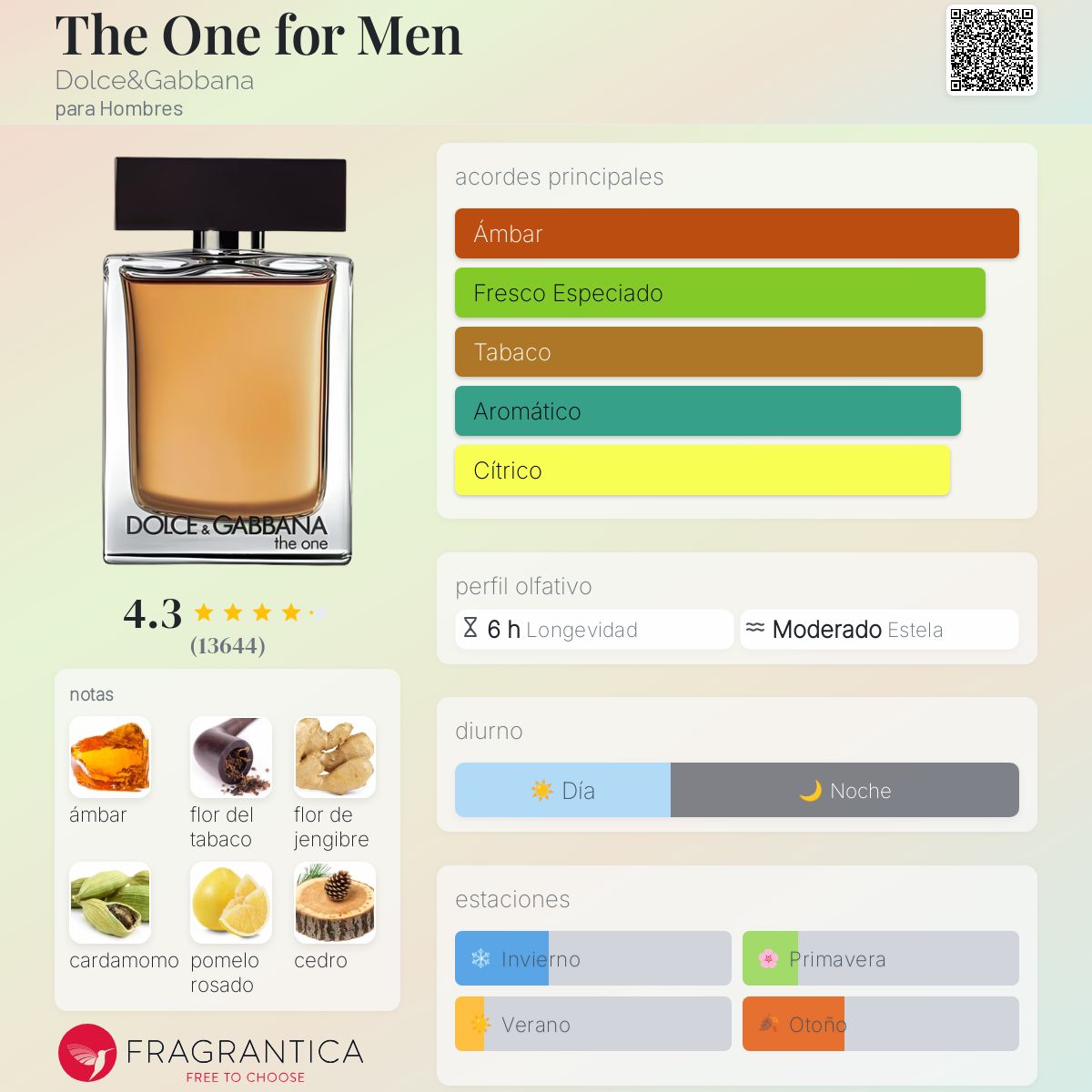 The One for Men Dolce&Gabbana Descriptiva