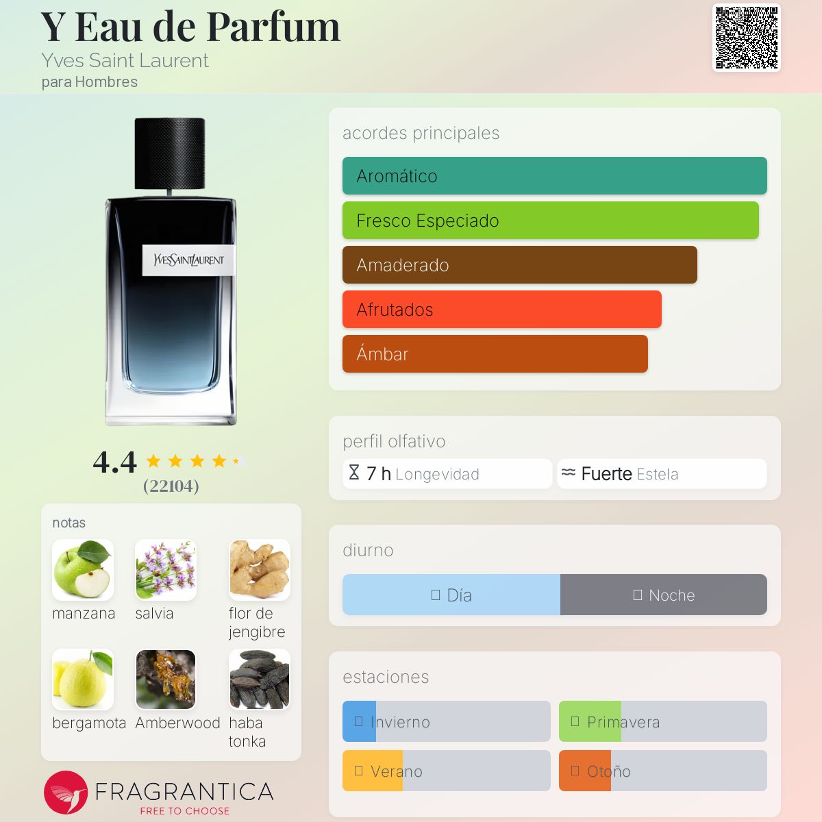 Y Eau de Parfum Yves Saint Laurent Descriptiva